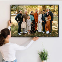 Custom Photos Horizontal Loved One Combined With Same Background - Personalized Customized Canvas - Gift For Family Members