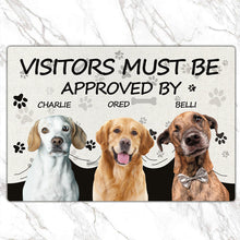 Visitors Must Be Approved By This Dog - Custom Photo Doormat Gifts For Dog Lovers