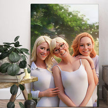 Custom Cartoon-Style Canvas - Personalized Customized Canvas - Gift For Weddings, Pets & Family Memories