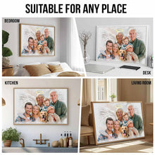 Custom Combine Photos Loved One From Different Images, Adding Halo & Wings To Deceased One - Personalized Customized Canvas - Gift For Family Members