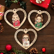 I'm the middle sister I'm the reason we have rules - Personalized Wooden Cutout Ornament - Gift For Sisters Sistas