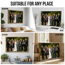 Custom Photos Horizontal Loved One Combined With Same Background - Personalized Customized Canvas - Gift For Family Members