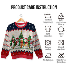 Winter Christmas Puppies - Ugly Sweater - Gifts For Dog Lovers, Dog Mom Personalized Custom Ugly Sweater