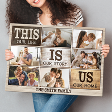 This Is Us Custom Photo Collage Canvas, Family Photo Gift