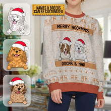 Merry Woofmas - Ugly Sweater - Christmas Gifts For Dog Lovers Personalized Custom Ugly Sweatershirt