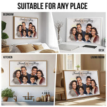 Custom Combine Photos Loved One With Quotes, Adding Halo To Deceased One - Personalized Customized Canvas - Gift For Family Members