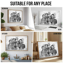Combined Custom Photos Loved One With Quotes, Halo To Deceased One - Personalized Customized Canvas - Gift For Family Members