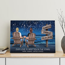 Our Love Is Written In The Stars - Personalized Customized Canvas - Gifts For Couple, Anniversary, Him, Her