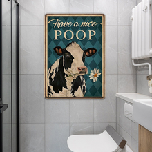 Personalized Custom Metal Sign Funny Biting the Daisies Bathroom Farmhouse Metal Sign For Restroom