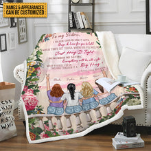 Personalized Custom Fleece Blanket Flannel Blanket For Besties Gift For Sisters