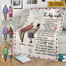 Love You Forever & Always Wrap Yourself Up In This Blanket  - Old Couple - Personalized Blanket