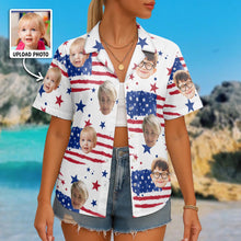 Custom Photo With Beloved Ones American Theme - Personalized Customized Hawaiian Shirt - Gift For Family Members, Best Friends