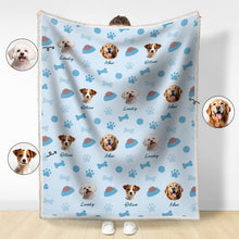 Custom Photo Cute Dog Paw - Gift For Dog Lover - Personality Customized Pet Dog Blanket