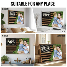 Custom Photo Fatherhood - Customized Personalized Canvas - Father's Day Gift Ideas For Family Members, Father, Dad, Grandpa