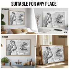 Custom Couple Photo Letter Theme - Personalized Customized Canvas - Anniversary Gift For Couples, Lovers, Husband Wife