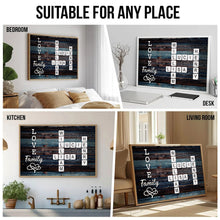 Crossword Canvas Love My Family - Personalized Customized Family Name Canvas - Gifts For Family Members