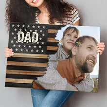 Custom Photo Fatherhood - Customized Personalized Canvas - Father's Day Gift Ideas For Family Members, Father, Dad, Grandpa