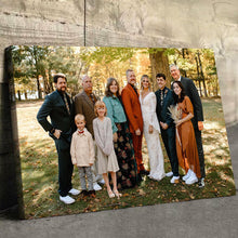 Custom Photos Horizontal Loved One Combined With Same Background - Personalized Customized Canvas - Gift For Family Members