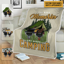 Husband And Wife Camping Partners For Life - Gift For Camping Lovers - Personalized Custom Fleece Blanket