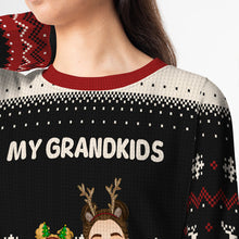 My Dear Grandchildren Loves You All - Personality Customized Ugly Sweater - Christmas Gift For Grandma Grandpa Grandkids