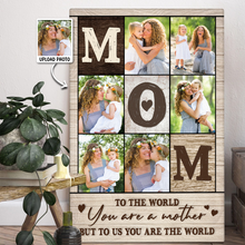 Custom Photo You Are My World - Customized Personalized Canvas - Gift For Family Mothr Mom Mother Day GIft Ideas