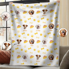 Custom Photo Cute Dog Paw - Gift For Dog Lover - Personality Customized Pet Dog Blanket