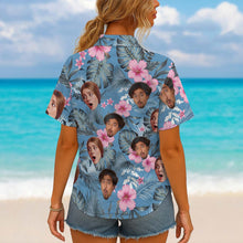 Custom Photo With Beloved Ones Flamingo Theme - Personalized Customized Hawaiian Shirt - Gift For Family Members, Best Friends