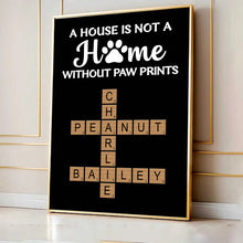 Crosword Pet Name Canvas Wall Art - Personalized Customized Canvas - Gifts For Pet Lovers