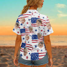 Custom Photo With Beloved Ones American Theme - Personalized Customized Hawaiian Shirt - Gift For Family Members, Best Friends
