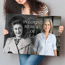 Custom Photo Always In Our Thoughts - Personalized Customized Canvas - Memorial Gift For Family Members
