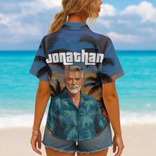 Custom Photo Sunset Tropical  - Personalized Customized Hawaiian Shirt - Gift For Family Members, Best Friends