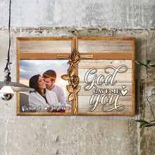 God Gave Me You - Custom Photo Gifts For Couple, Gift Personalized Custom Framed Canvas Wall Art