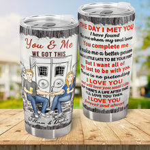 The Day I Meet You - Personality Customized Tumbler - Gift For Couple - Valentine's Day Gift For Husband Wife