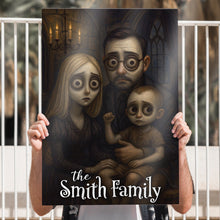 Custom Family Photo Gothic Animated Style - Personalized Customized Canvas - Unique Halloween Gift For Family Members