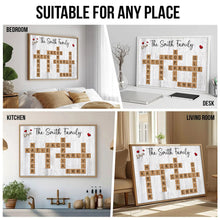 Family Crossword Canvas - Customized Family Name Canvas - Gift For Family Members