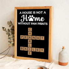 Crosword Pet Name Canvas Wall Art - Personalized Customized Canvas - Gifts For Pet Lovers