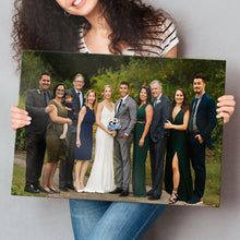 Custom Photos Horizontal Loved One Combined With Same Background - Personalized Customized Canvas - Gift For Family Members