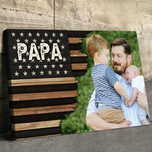 Custom Photo Fatherhood - Customized Personalized Canvas - Father's Day Gift Ideas For Family Members, Father, Dad, Grandpa
