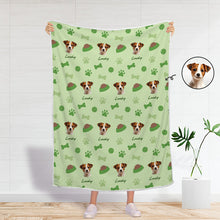 Custom Photo Cute Dog Paw - Gift For Dog Lover - Personality Customized Pet Dog Blanket