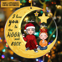 Moon Pattern Doll Parents & Kid Personalized Ornament - Christmas Gift For Parents And Kid