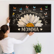 My Greatest Blessing Calls Me - Personalized Customized Canvas - Gifts For Mom, Wife, Her