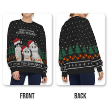 Meowy Catmas Human Servant - Ugly Sweater - Lovely Cat Christmas Gifts For Cat Lovers Personalized Custom Ugly Sweatershirt