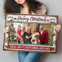 Custom Family Christmas Photo - Personalized Customized Canvas - Meaningful Gift For Family Members, Couples, Friends