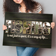 Fishing Photo Canvas - Personalized Customized Canvas - Gift For Fishermen, Dad