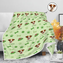 Custom Photo Cute Dog Paw - Gift For Dog Lover - Personality Customized Pet Dog Blanket