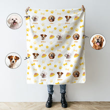 Custom Photo Cute Dog Paw - Gift For Dog Lover - Personality Customized Pet Dog Blanket