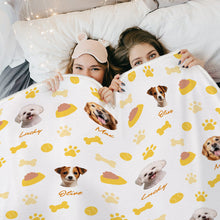 Custom Photo Cute Dog Paw - Gift For Dog Lover - Personality Customized Pet Dog Blanket