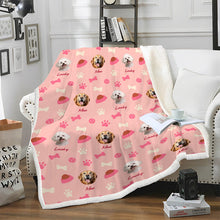 Custom Photo Cute Dog Paw - Gift For Dog Lover - Personality Customized Pet Dog Blanket