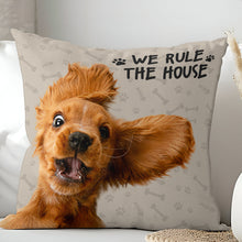 Custom Photo Dog Rule The House - Customized Personalized Pillow - Pet Gift For Pet Dog Cat Lover