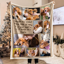 Custom Photo Snuggle This Blanket And Think Of Me Memorial  - Personalized Photo Blanket - Gifts For Memorial